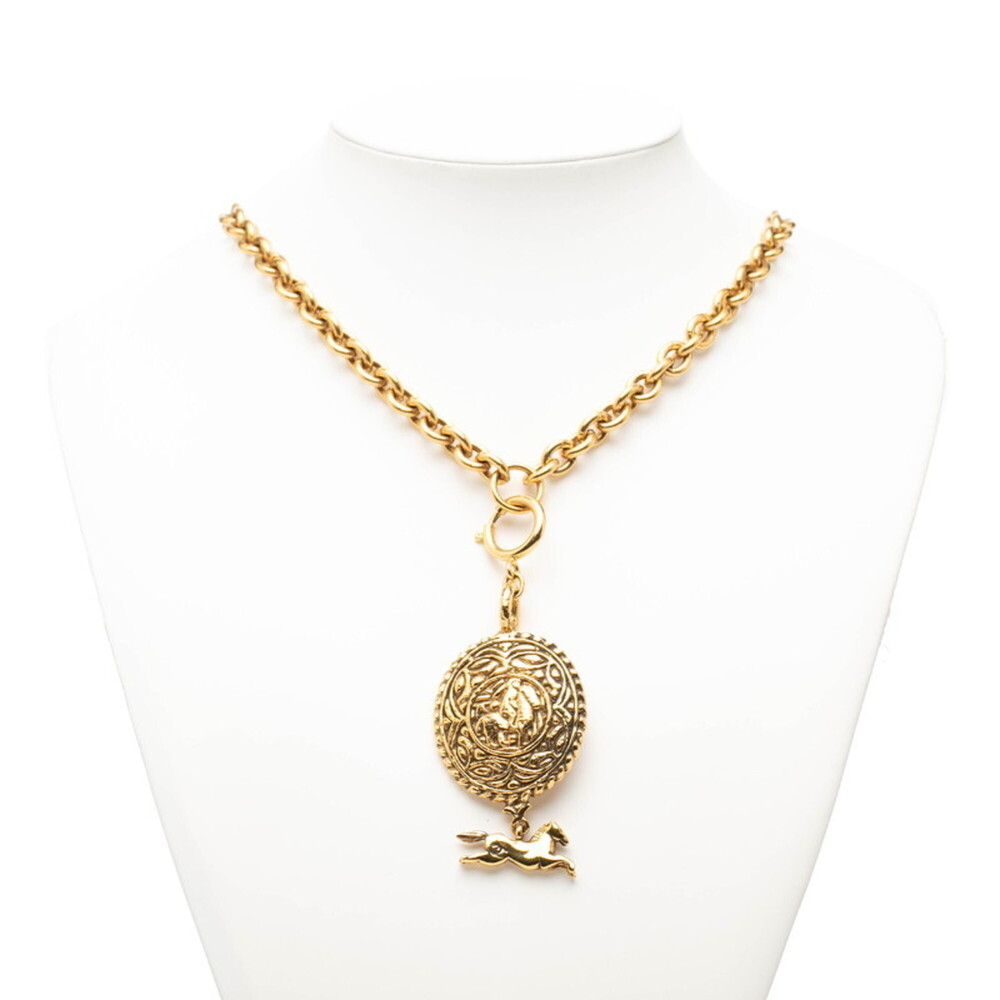 CHANEL Authentic Gold Logo Necklace - Picture 4 of 4